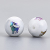 Electroplate Glass Beads EGLA-S178-11A-08-2