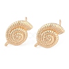 Ocean Style Brass Stud Earring Findings KK-N256-09A-G-1