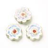 Handmade Porcelain Flower Beads Strands PORC-G006-14C-4