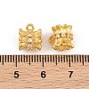 Brass Micro Pave Clear Cubic Zirconia Tube Bails CU-CBA6A75-23G-3