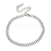 304 Stainless Steel Rhinestone Cup Chain Bracelets BJEW-P376-01P-4