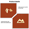 ANATTASOUL 4 Pair 4 Colors Stainless Ssteel Hollow Out Mountain Stud Earrings for Women EJEW-AN0002-72-4