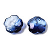 Transparent Spray Painted Glass Beads GLAA-Q089-003-F003-4