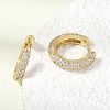 Brass Micro Pave Cubic Zirconia Hoop Earrings KK-CBA8324-24G-04-2