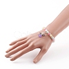 Acrylic Guardian Angel Charm Stretch Bracelets for Kids BJEW-JB05866-6