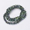 Electroplate Transparent Glass Beads Strands EGLA-A034-T6mm-Q04-2