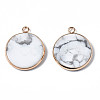 Natural Howlite Pendants G-Q998-010H-2