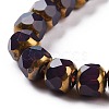 Electroplate Opaque Glass Beads Strands GLAA-P003-A01-4