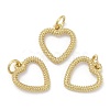 Rack Plating Brass Charms KK-Q775-24G-3