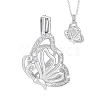1Pc 925 Sterling Silver Micro Pave Clear Cubic Zirconia Bead Cage Pendants STER-PH0004-85P-1