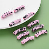 Opaque Spray Painted Acrylic Beads MACR-S372-002F-B03-6