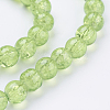 Spray Painted Crackle Glass Beads Strands CCG-Q001-6mm-11-3
