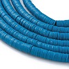 Flat Round Handmade Polymer Clay Beads CLAY-R067-6.0mm-44-3