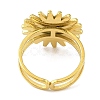 304 Stainless Steel Enamel Open Cuff Rings for Women RJEW-F166-42G-02-3