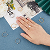 SUPERFINDINGS 8Pcs 4 Style Rack Plating Brass Open Cuff Ring Settings KK-FH0006-84-3