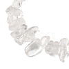 Natural Quartz Crystal & Electroplated Natural Quartz Chip Beads Stretch Bracelets for Women BJEW-JB12279-5