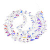 Electroplate Transparent Glass Beads Strands EGLA-N002-44-01-2