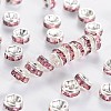 Brass Grade A Rhinestone Spacer Beads RSB037NF-07-1