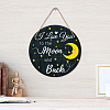 Wooden Hanging Plate HJEW-WH0027-004-3