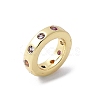 Brass Micro Pave Cubic Zirconia European Beads KK-K399-14G-04-2