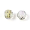 Transparent Spray Painted Glass Beads EGLA-N018-4mm-03-3