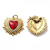 Rack Plating Brass Grade AAA Cubic Zirconia Pendants LS-KK-D026-28G-1