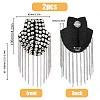 Fashionable Punk Style Chain Tassel Epaulettes DIY-WH0304-475P-2