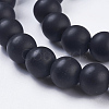 Synthetic Black Stone Bead Strands X-G-R345-10mm-38-1-3