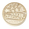 Merry Christmas Series Wax Seal Brass Stamp Head AJEW-M037-01G-04-2