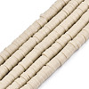 Flat Round Handmade Polymer Clay Bead Spacers CLAY-R067-4.0mm-02-1