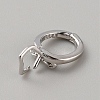 Rhodium Plated 925 Sterling Silver Twister Clasps STER-WH0008-39P-2