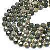 Natural Green Wood Lace Stone Wooden Jasper Beads Strands G-C116-A02-02-3