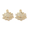 Brass Micro Pave Cubic Zirconia Charms X1-KK-C099-09G-1