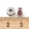 Rack Plating Brass Micro Pave Cubic Zirconia Beads KK-A196-04P-3
