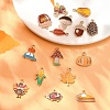 15Pcs 15 Styles Thanksgiving Day Alloy Enamel Pendants FIND-YW0005-79-4