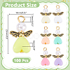 100Pcs Acrylic & ABS Plastic Imitation Pearl Angel Pendants FIND-HY0005-28-2