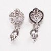 Long-Lasting Plated Brass Micro Pave Cubic Zirconia Ice Pick Pinch Bails ZIRC-F069-21P-2