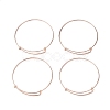 Adjustable Iron Expandable Bangle Making BJEW-R038-RG-2