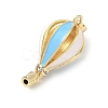 Brass Micro Pave Clear Cubic Zirconia Pendants KK-H254-02G-2