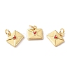 Rack Plating Brass Charms with Jump Ring X-KK-F852-23G-3