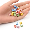 25Pcs 5 Colors Glazed Porcelain Beads PORC-YW0001-02-3