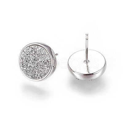 Druzy Resin Earrings X-KK-E724-S-04P-1