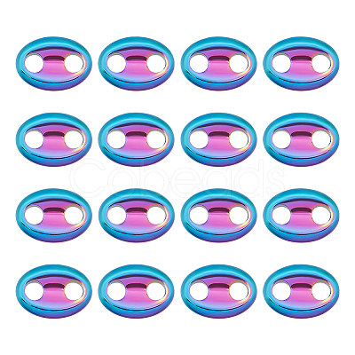 16Pcs PVD Vacuum Plating Non-magnetic Synthetic Hematite Connector Charms G-AR0004-78-1