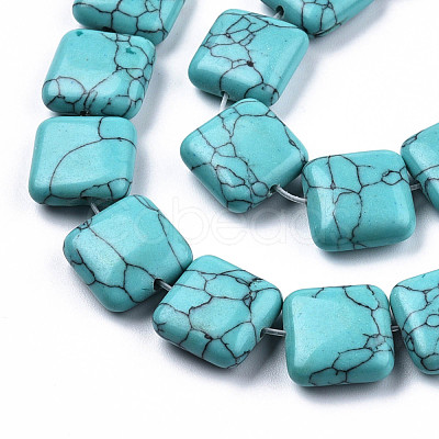 Synthetic Turquoise Beads Strands G-N326-140C-1