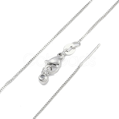 Brass Box Chain Adjustable Slider Necklaces for Women NJEW-U008-05P-1