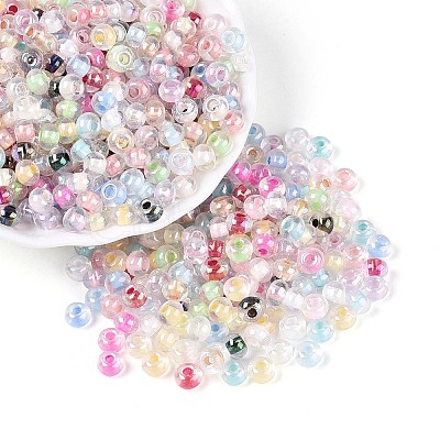 FGB Inside Colours Transparent Glass Seed Beads SEED-T009-01M-1