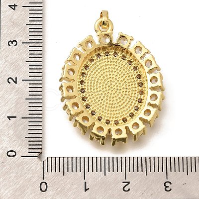 Religion Themed Rack Plating Brass Micro Pave Cubic Zirconia Pendants KK-L226-007G-03-1