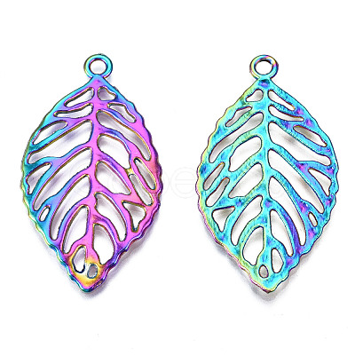 Rainbow Color Alloy Pendants PALLOY-N156-150-NR-1