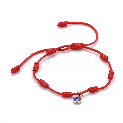 Adjustable Nylon Thread Charm Bracelets BJEW-JB06274-1