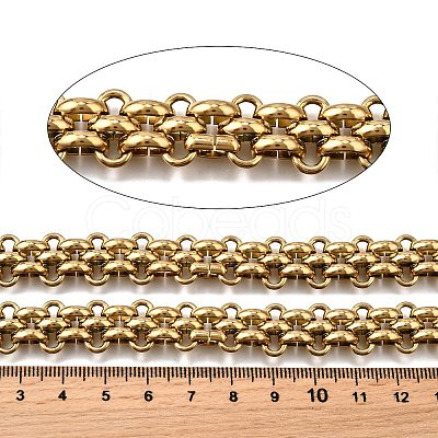 Ion Plating(IP) 304 Stainless Steel Woven Link Chains CHS-S012-02G-1